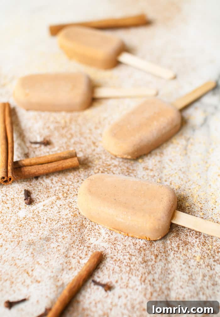 Pumpkin Pie Popsicles