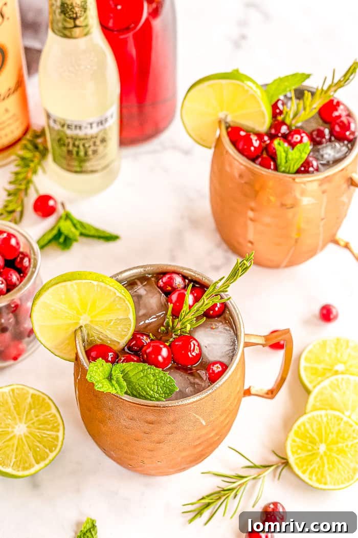 Cranberry Moscow Mules