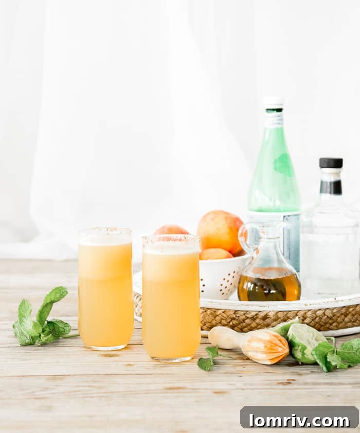 Refreshing Peach Paloma Cocktail