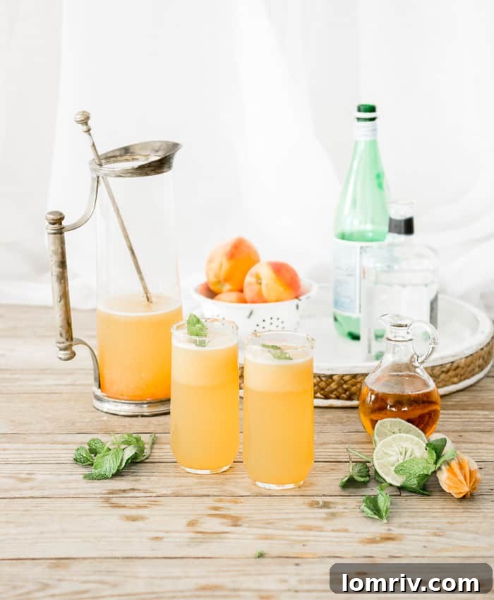 Delicious Peach Paloma Drink