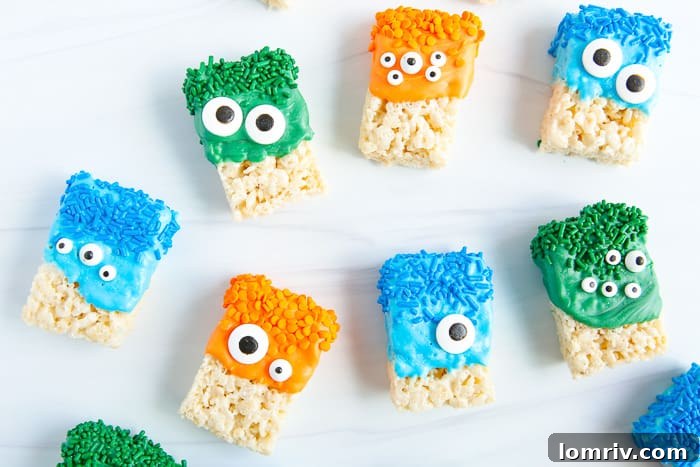 Monster Rice Krispie Treats for a Spooky Halloween