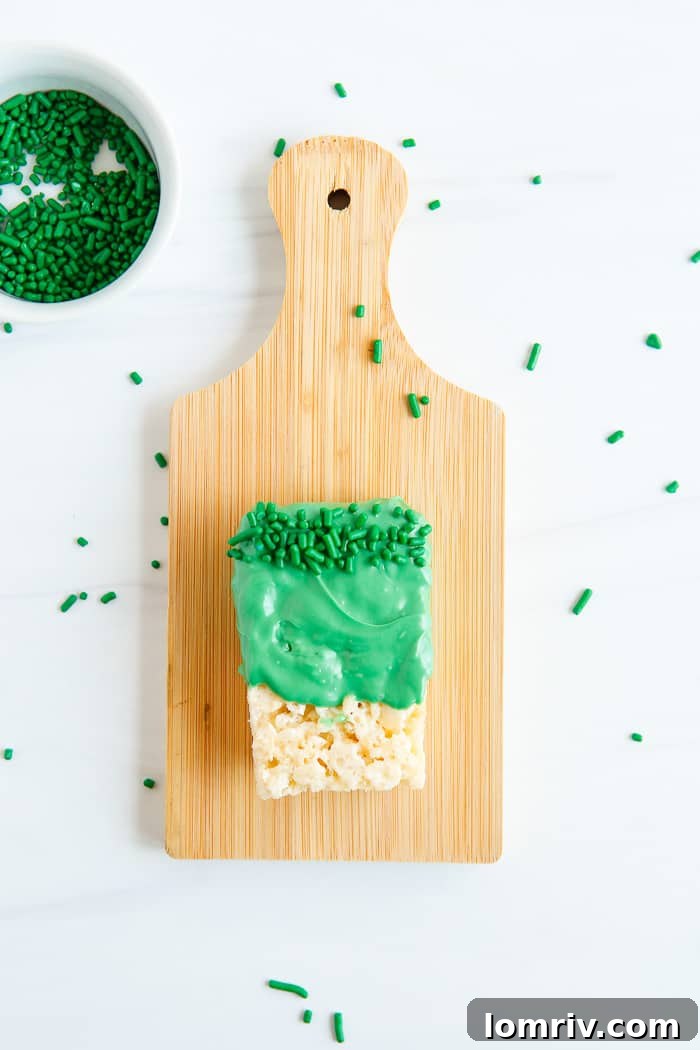 Monster Rice Krispie Treats with Sprinkles