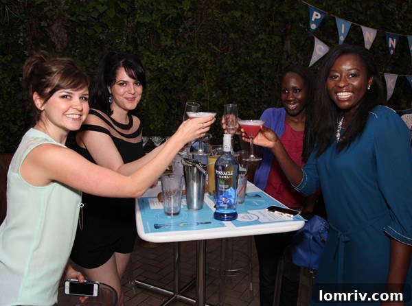 Pinnacle Vodka Flavor Tasting at a Themed Dessert Table