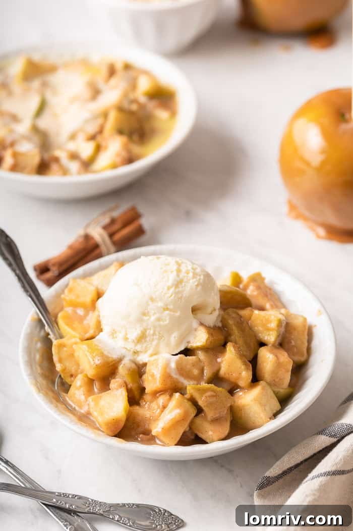 Delicious Caramel Apple Crisp with Fall Spices