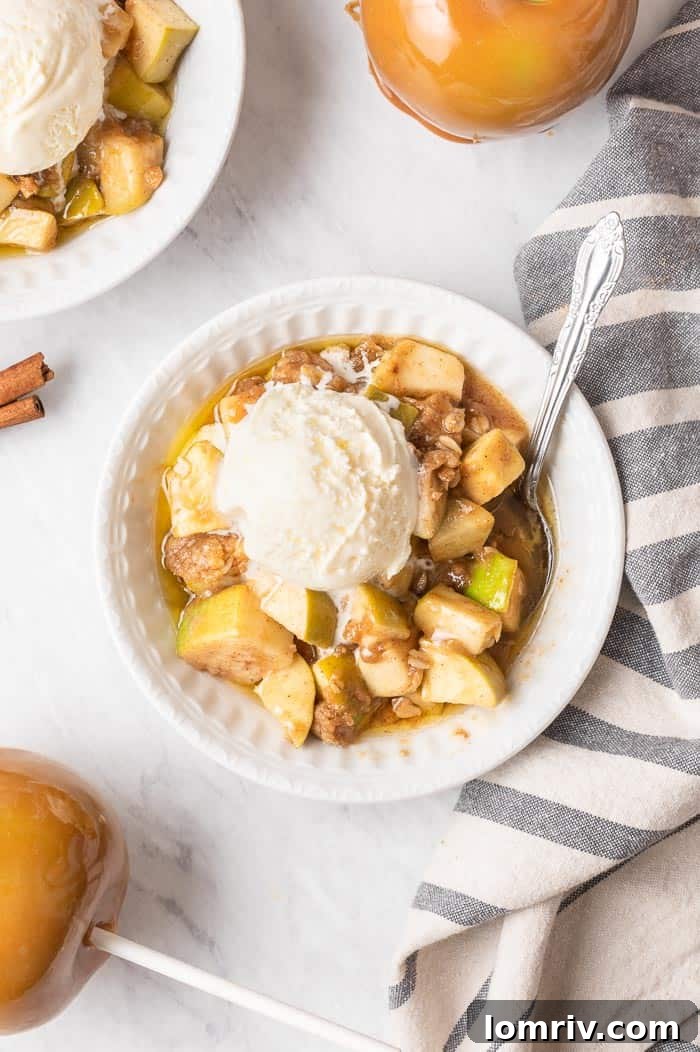 Caramel Apple Crisp Recipe with Buttery Streusel Topping