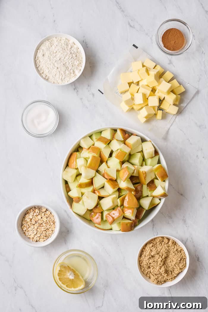 Mixing Apples for Caramel Apple Crisp Filling