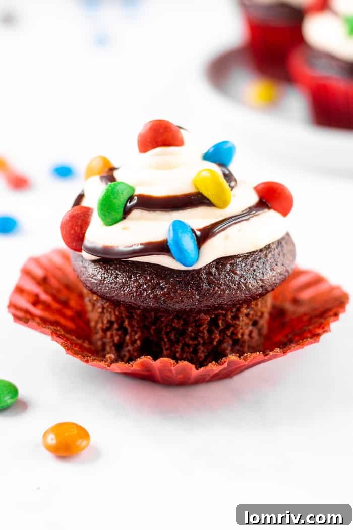 Ingredients for Christmas Lights Chocolate Cupcakes