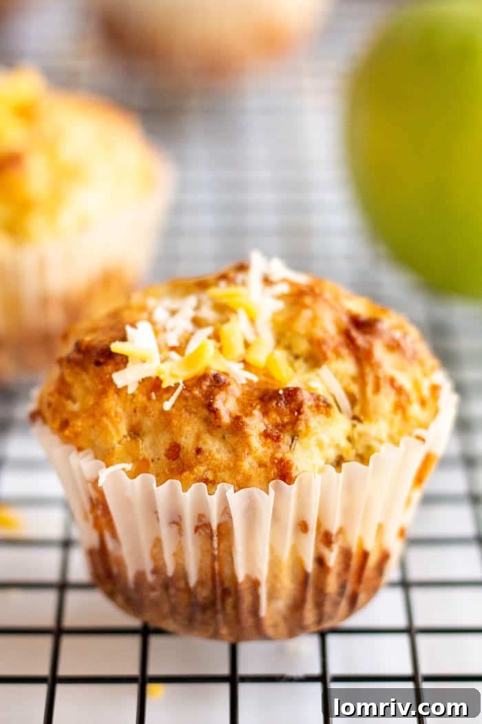 Apple Cheddar Savory Muffins