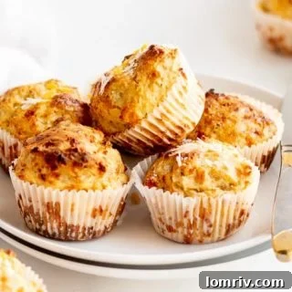 Apple Cheddar Savory Muffins