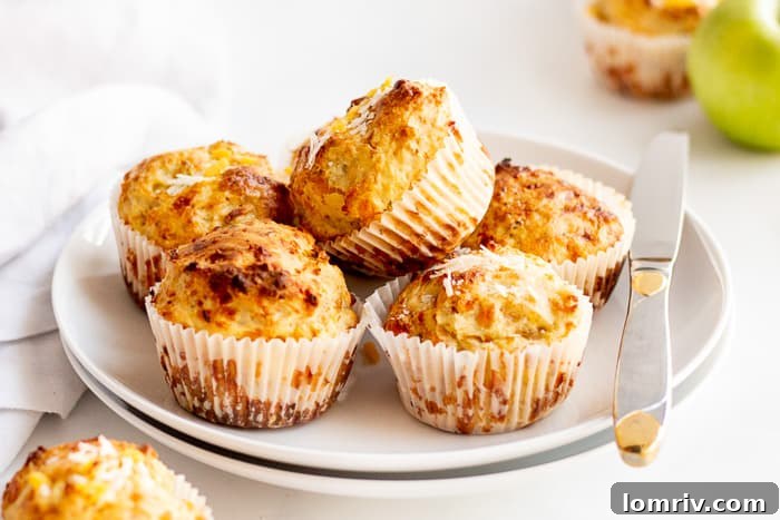 Apple Cheddar Savory Muffins