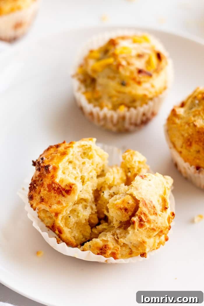 Apple Cheddar Savory Muffins