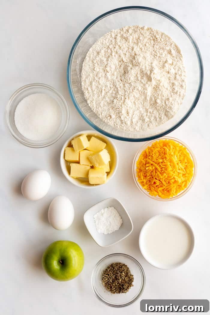 Apple Cheddar Savory Muffins