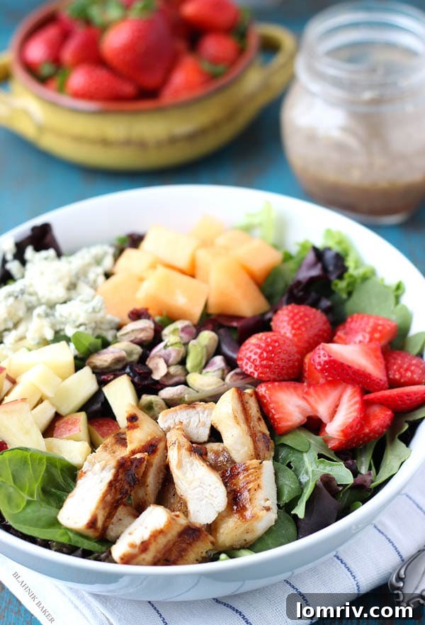 Vibrant Sonoma Salad with Grilled Teriyaki Chicken and Fresh Fruit