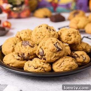 Chocolate Peanut Butter Pumpkin Cookies