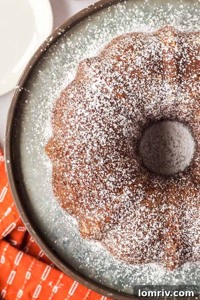 Gingerbread Bundt Cake - Slice