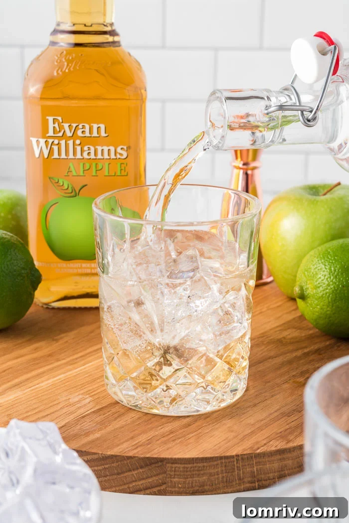DIY Apple Bourbon Cocktail Bar for Guests