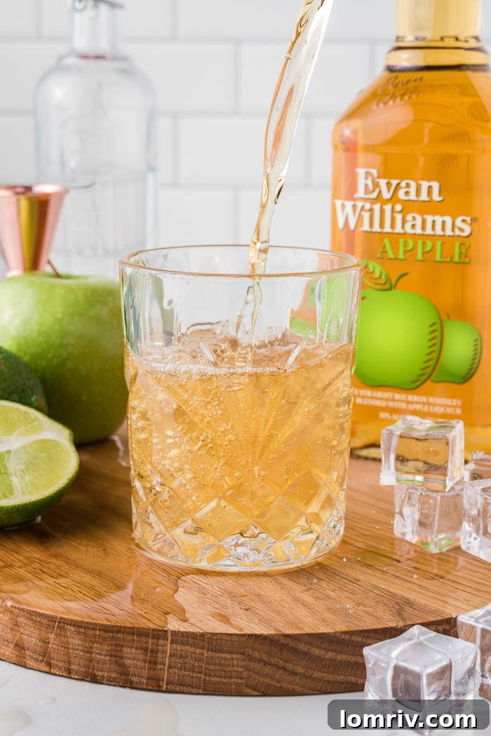 Enjoying an Apple Bourbon Cocktail