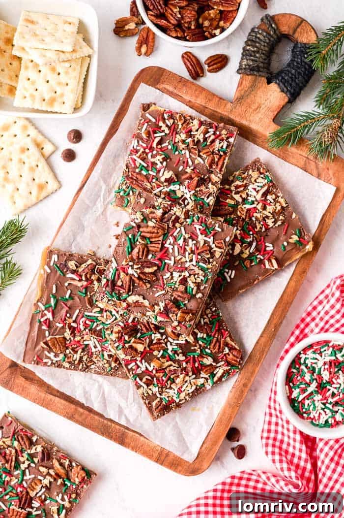 Delicious Christmas Cracker Candy with festive sprinkles