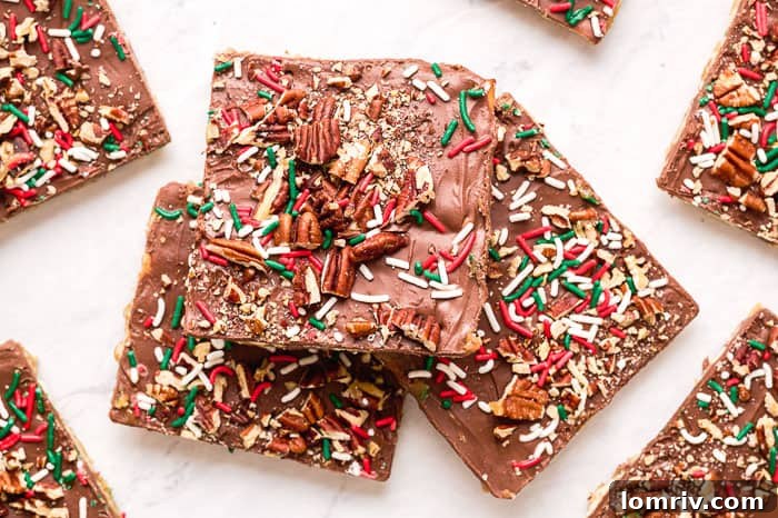 Arrangement of Christmas Cracker Candy pieces on a serving plate