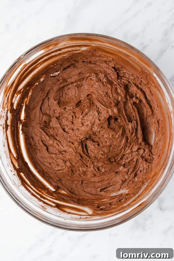 Mixing butter for the chocolate orange buttercream