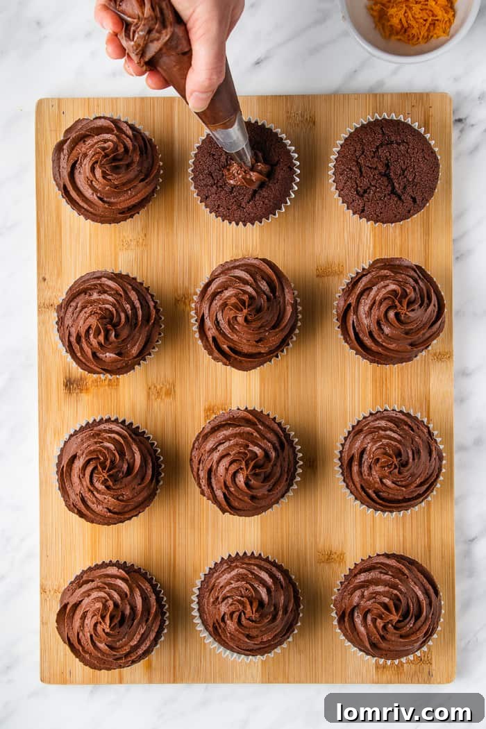 Finished Chocolate Orange Buttercream frosting