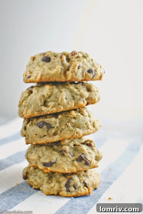 Plate of homemade Oatmeal Raisin Chocolate Chip Walnut Cookies
