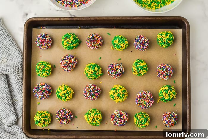 Assortment of finished Irish Cream Chocolate Truffles
