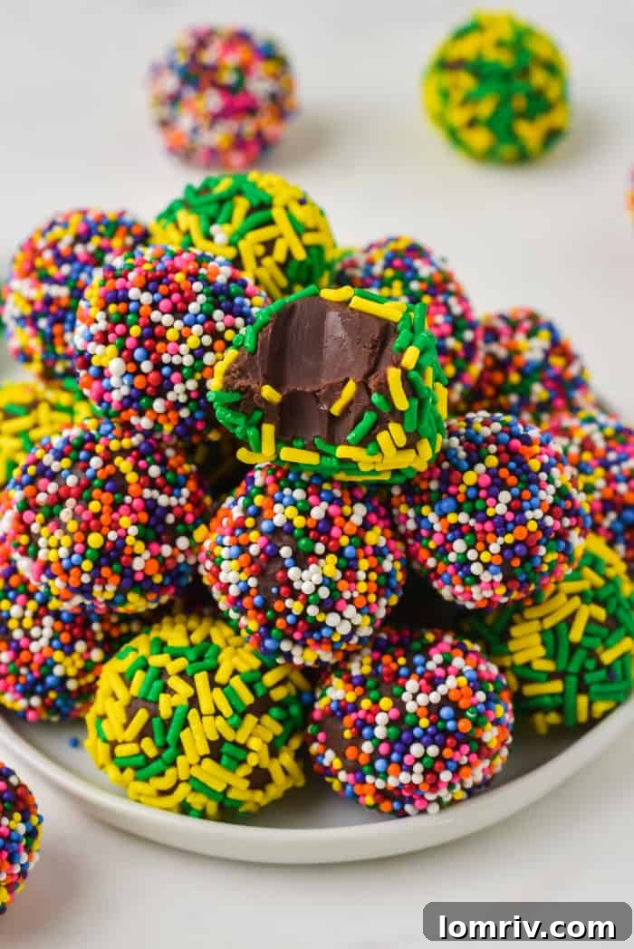 Variety of homemade Irish Cream Chocolate Truffles