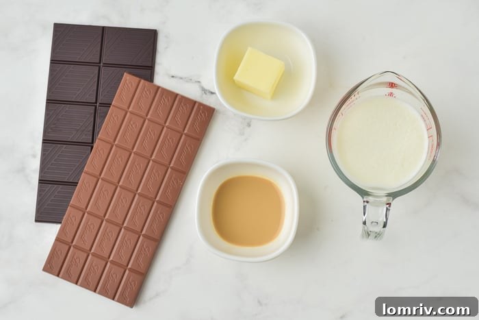 Preparing chopped chocolate for ganache