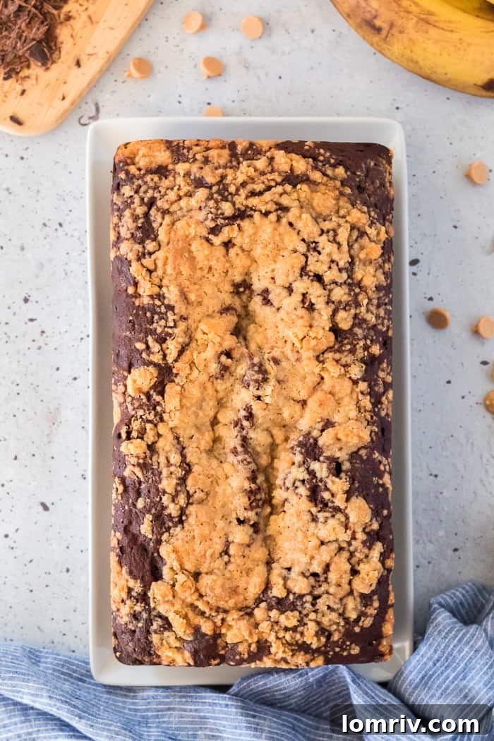 Chocolate Peanut Butter Banana Bread