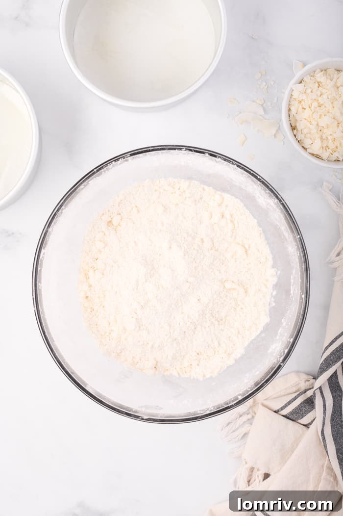Dry Ingredients and Butter Combined for Reverse Creaming Method