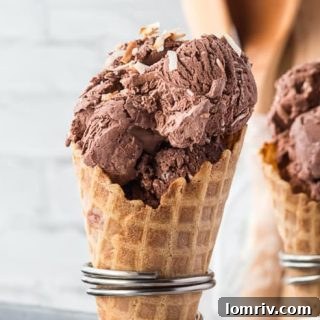 No Churn Chocolate Coconut Ice Cream