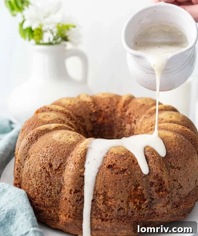 Carrot Bundt Cake with Vanilla Bean Glaze