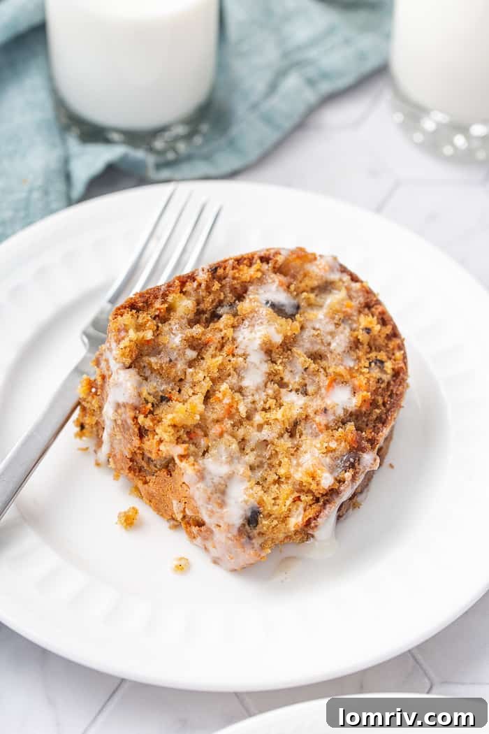 Close-up of Carrot Bundt Cake Texture