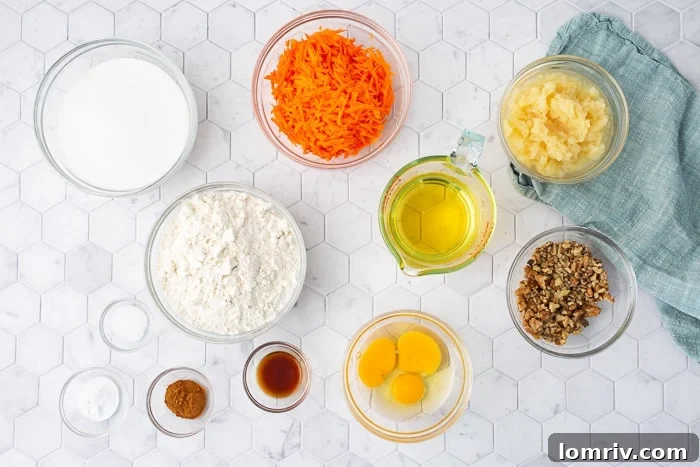 Ingredients for Carrot Bundt Cake