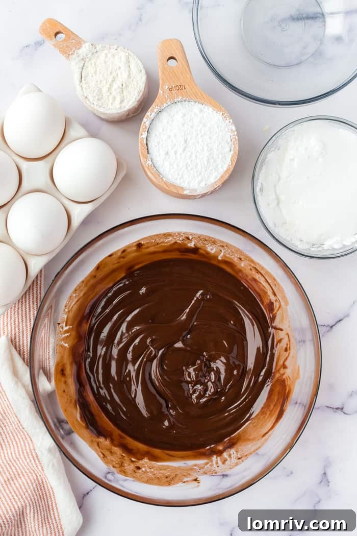 Melting Chocolate and Butter for Lava Cakes in a Bowl