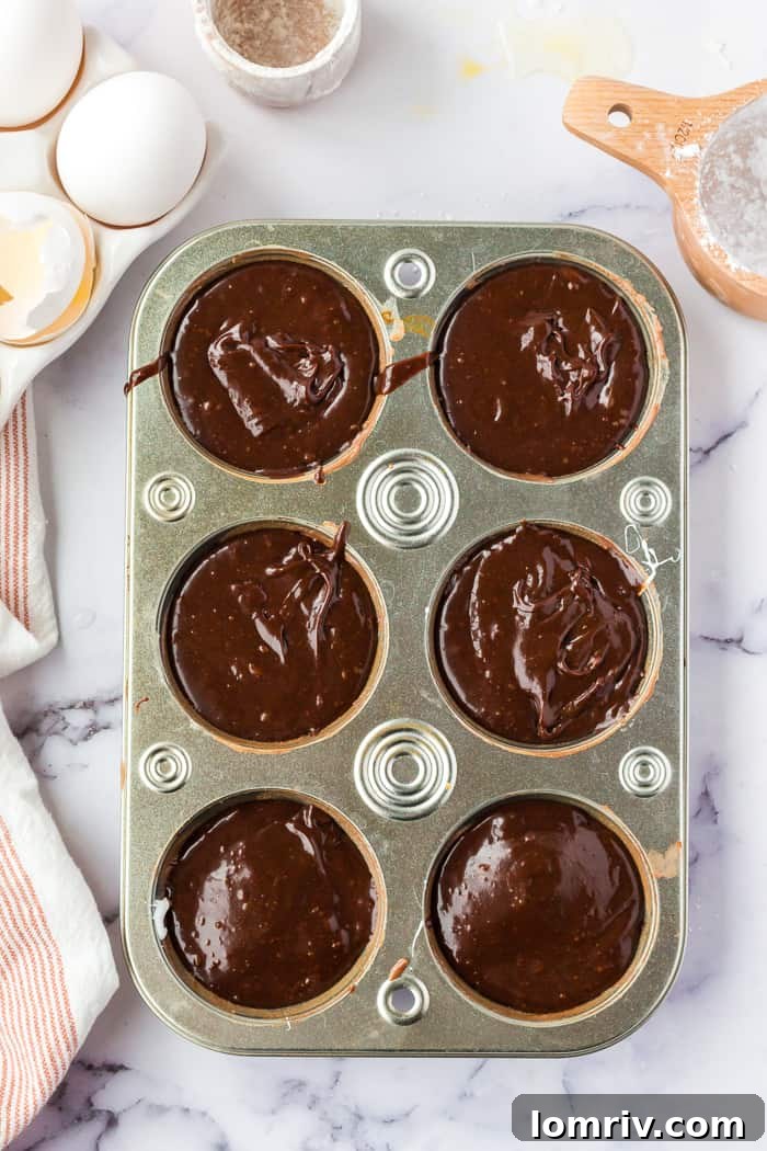 Marshmallow Fluff Layered in Chocolate Cake Batter