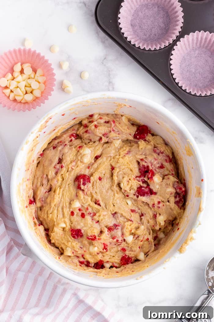 Raspberry White Chocolate Muffins
