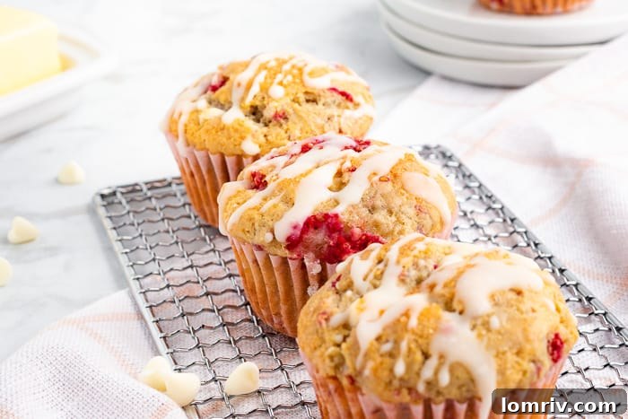 Raspberry White Chocolate Muffins