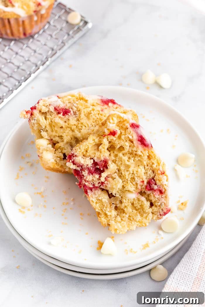 Raspberry White Chocolate Muffins