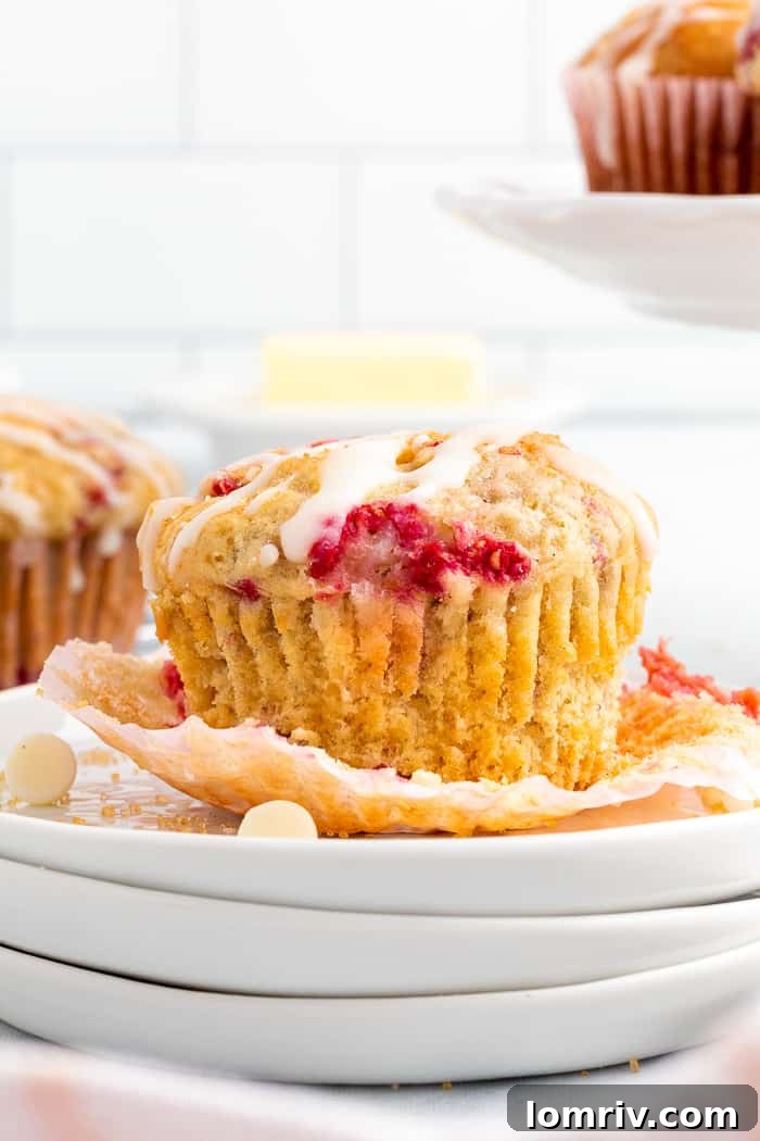 Raspberry White Chocolate Muffins