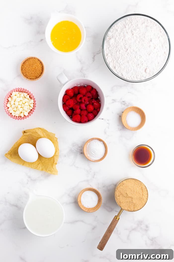 Raspberry White Chocolate Muffins