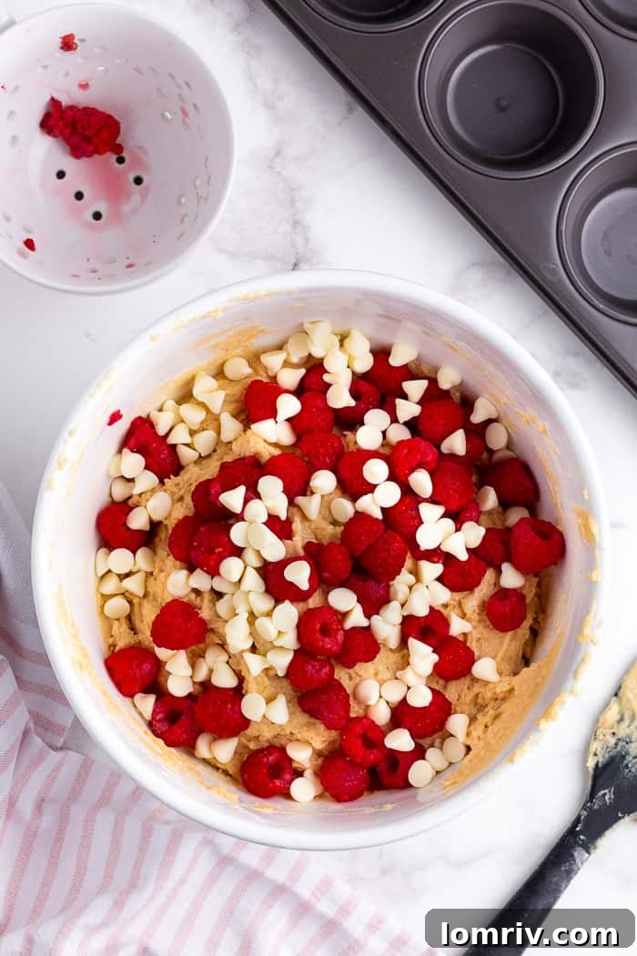 Raspberry White Chocolate Muffins