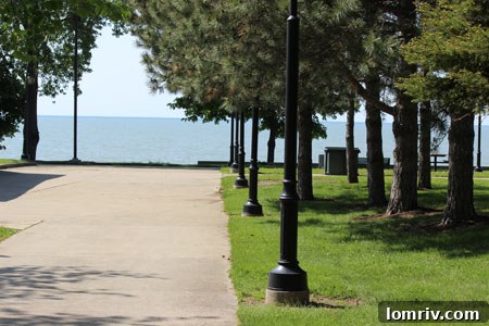 Lake Erie views from a Cleveland park