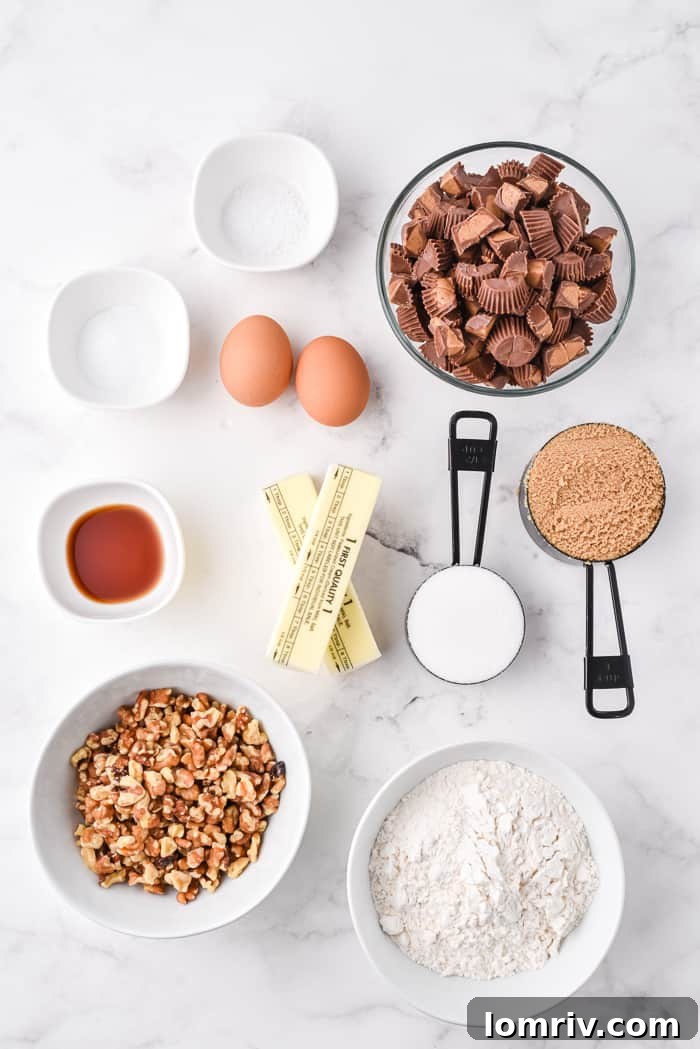 Ingredients for Peanut Butter Blondies