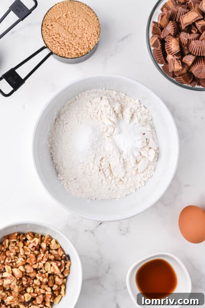 Sifting Dry Ingredients for Blondies