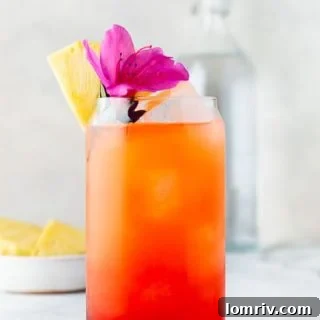 Pineapple Orange Rum Punch Recipe Card Image