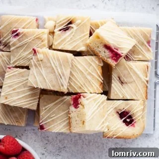 Raspberry Blondies