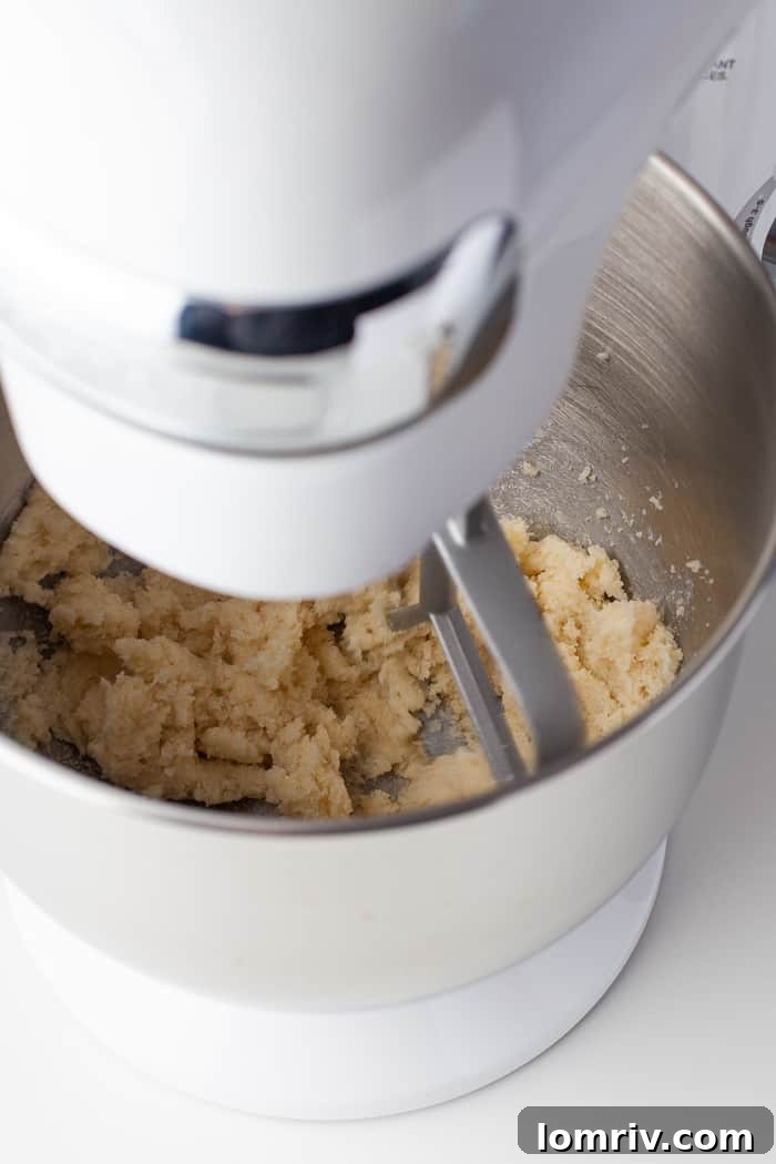 Creaming butter and sugar for blondies