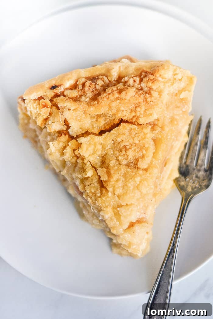 A slice of Dutch Apple Pie